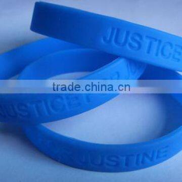 customize debossed silicone bracelet for los angeles