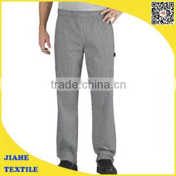 cotton elastic waist chef pants