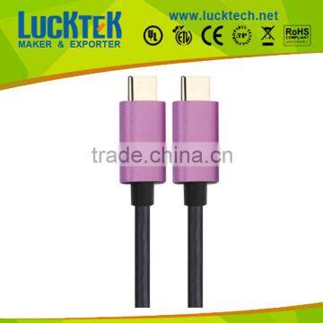 Colorful metal type c to type c usb 3.1 cable