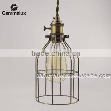 High Quality Iorn Wire Lamp,Metal Wire Pendant Lamp with Brass Lamp Socket