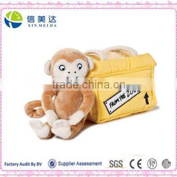 Fashion 2014 plush animal monkey handbag