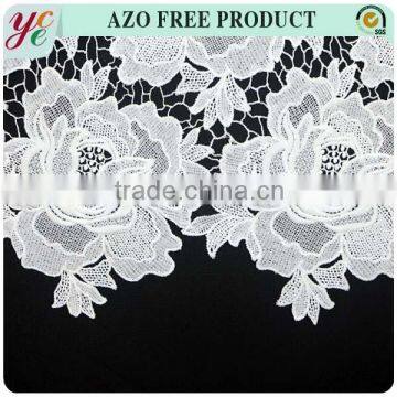 floral embroidery fabric polyester material 100 polyester chemical fabric