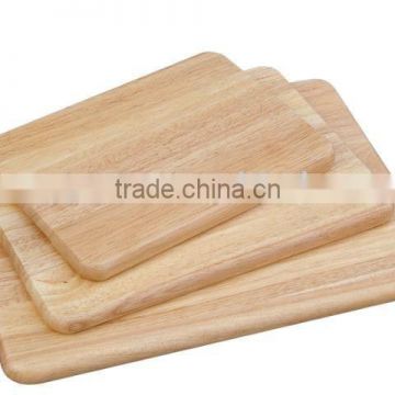 rubber wood cutting board chopping block with 3 different sizes