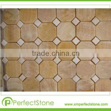 yellow natural villa wall caldding mosaic tile honey jade marble slabs