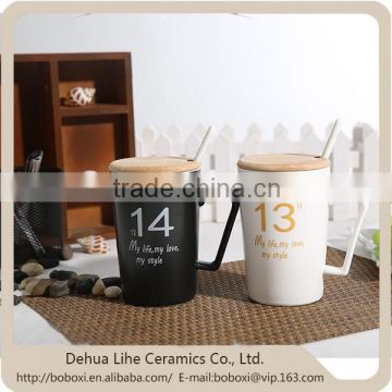 China wholesale custom Square Couple Ceramic Mug