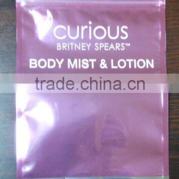 4.2 OZ stand up zipper bag for body mist & lotion pack