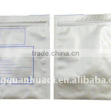 Anti-static zipper aluminum foil bag