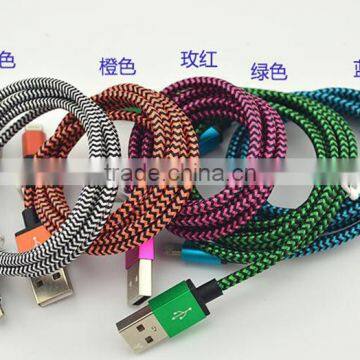 Top Selling New Design Woven Type USB Data Cable for Android Smartphone