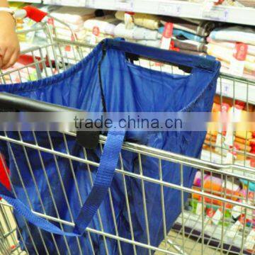 Foldable trolley cart supermarket shopping bags, multifunctional reusable shopping cart bags