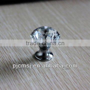 Crystal glass knob for furniture drawer handle