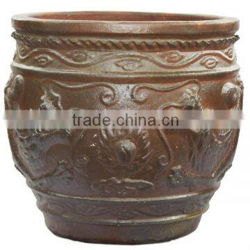 Garden planters Big Black clay pot wholesale Cheap