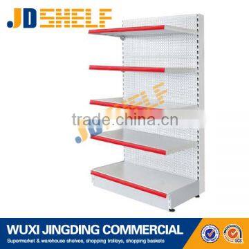 perforated retails store design metal wall shelf