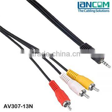 Factory price ST 3.5mm pole to male audio aux stereo plug cable