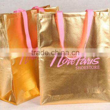 Shiny Laminated Non-Woven Tropic Shopper Tote Bag