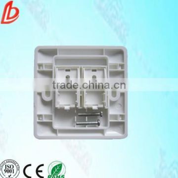 China supply high quality cat6 double port rangle j45 network face plate with low price