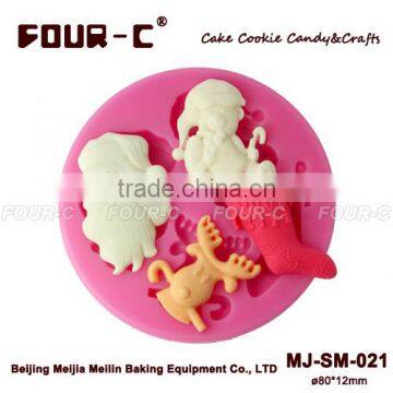 Christmas cupcake silicone mold,fondant decorating mold, newest fondant maker