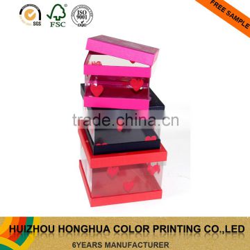 Luxury handmade PVC wedding gift box wholesale packaging storage paper box