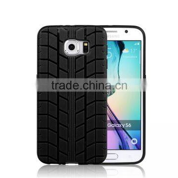 Mobile Phone Cases Supplier 6 Colors TPU Tire Pattern Finish Back Case Cover for Samsung Galaxy S6 / S6 Edge photo-2