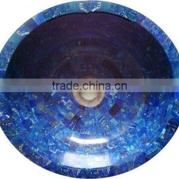 Natural Gemstone Lapiz Lazuli Kitchen Sink Bowl