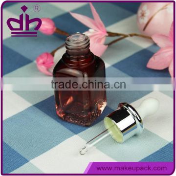 30ml hair oil amber square bottles with rubber dropper