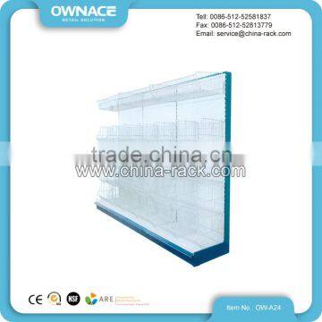 Supermarket Store Hanging Display Wire Mesh Basket Adjustable Shelf