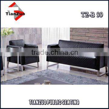 Modern PU leather black office sofa