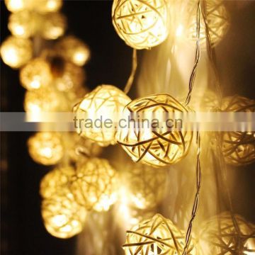 christmas decorative LED Rattan ball string holiday lighting Fairy Lights For Christmas Xmas Wedding Decoration Party