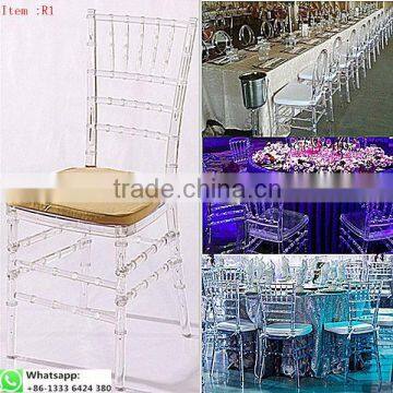 Chinese Factory transparent chiavari chair crystal chiavari chair for event wedding