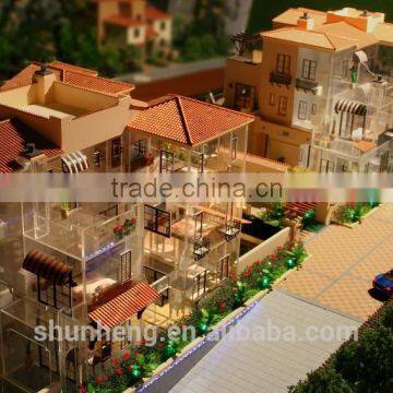 Scale in 1/70 Plastic Villa Miniature Architectural model maker