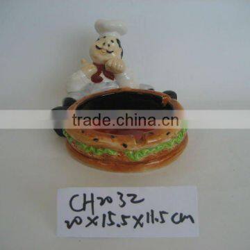 hand painted ceramic ashtray