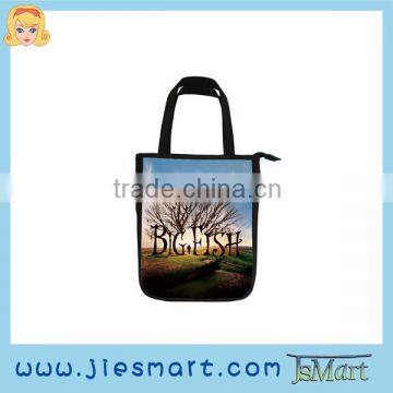 Straight handbag art design printing bag microfiber