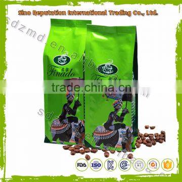 Plastic coffee bag /al foil standing zipper bag with low price