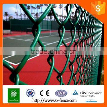 ISO9001PVC coated school sport chain linked fence (made in China )