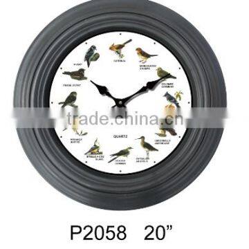 Large Promotional Plastic Bird Sounds Wall Clock photo-3