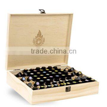 china factory FSC&BSCI pine display large Wooden Essential Oil Storage Box Organizer Case - Stores and Protects 68 Oils