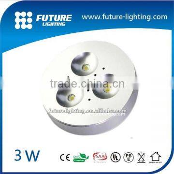 High quality shenzhen round RGB 12V kitchen 3w led cabinet light