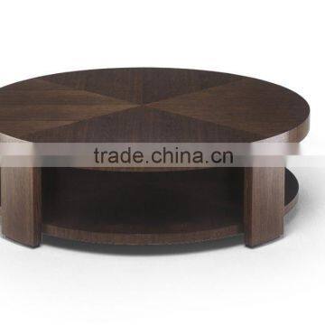 Factory direct modern living room furniture wooden round coffee table
