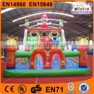 Warmly Welcomed commerical inflatable Super Mario glide jumping