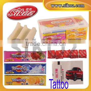 SK-R099 fruit Sugus Chewy Candy with tattoo