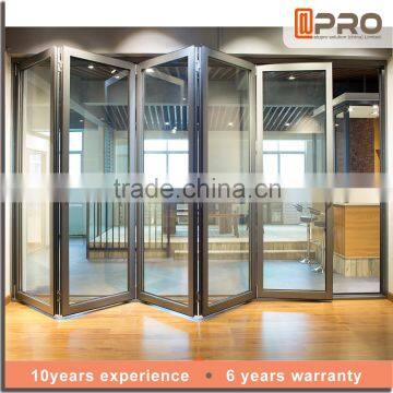 price china door frame exterior aluminum tempered glass bifold folding door