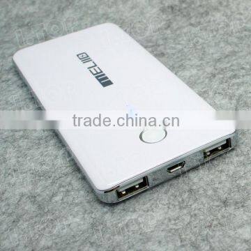 Universal Portable Power Bank Polymer 5500mah Thin With Double Usb Output Port New Model