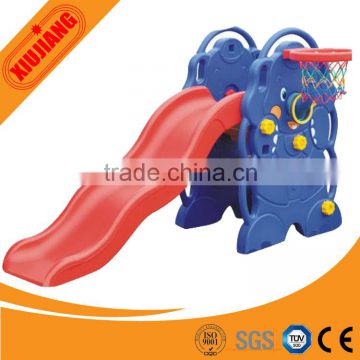 Indoor playground/Elephant design kids plastic slide with hoop