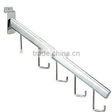 K67 surpermarket chrome plated metal slatwall display rack hook