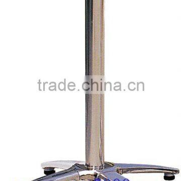 Stainless steel table base with cast iron insert
