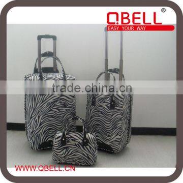 3pcs Fashion PU Trolley Luggage Leopard printing