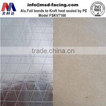 Tri-way Scrim Aluminum Foil Laminated Kraft Paper for Metal Building Materials Prices