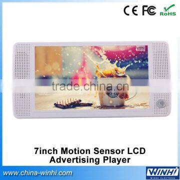 Low Cost Auto Loop Play Super 7 TFT Lcd TV Micro HD Lcd Display Advert Motion Sensor Video Player