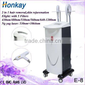 Elight/ YAG laser hair removal and tattoo removal for beauty salon