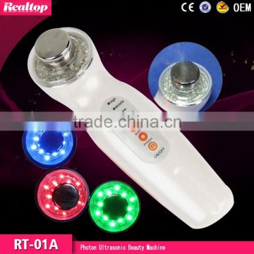 Photo rejuvenation Photon LED Light Therapy 3 MHz Ultrasonic 3 LED Color Machine