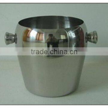 1.0L stainless steel ice bucket with handle